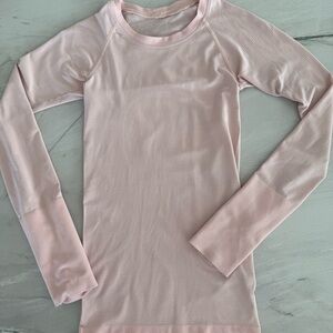 lululemon athletica Light Pink Swiftly Tech Long Sleeve Tee Size 0